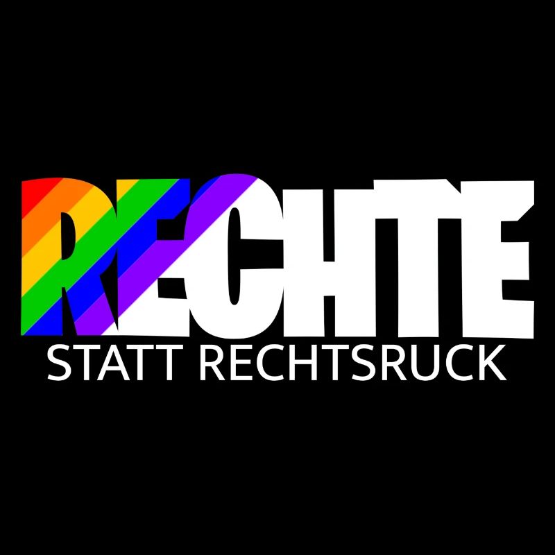 Menschenrechte statt Rechtsruck - Regenbogen