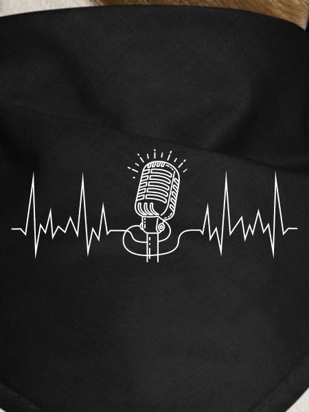 wave line microphone white