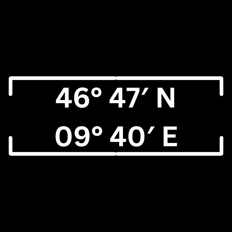 Coordinates Arosa Graubünden Minimalist