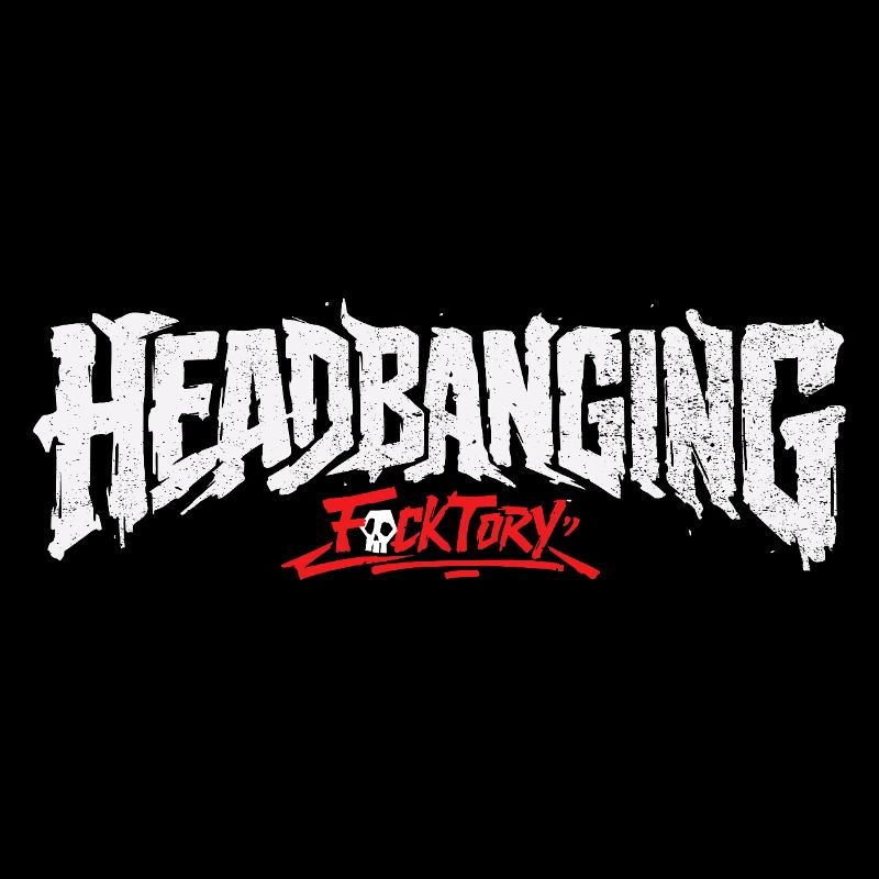 Logo de headbanging blanc