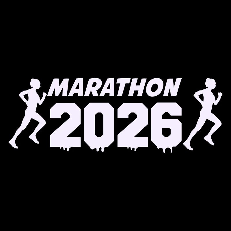 Conception de la silhouette du coureur Marathon 2026