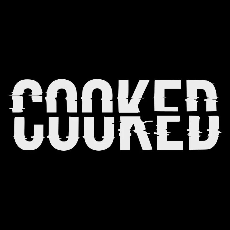 Glitch Schriftzug Cooked