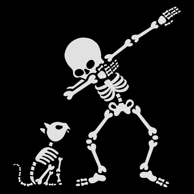 Dab dabbing skeleton Pet Cat Bones