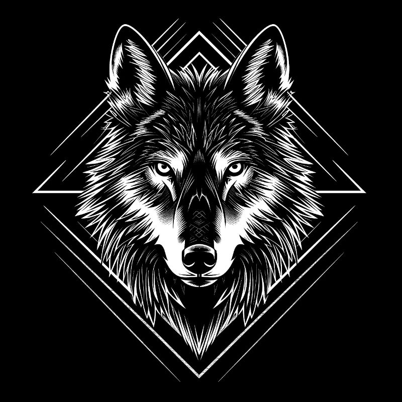 Minimalist Wolf in Modern Bold Graphic Style