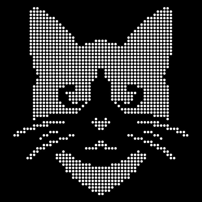 Visage de chat en demi-teinte