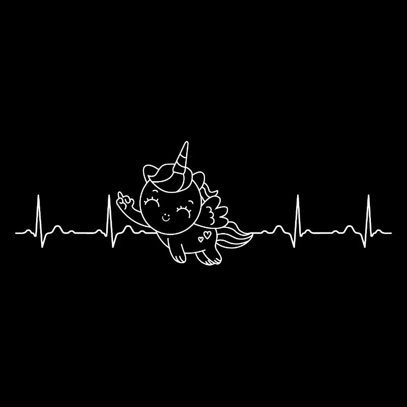 Herzschlag Einhorn Design
