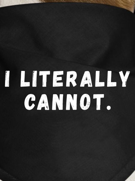 I Literally Cannot Funny Slogan