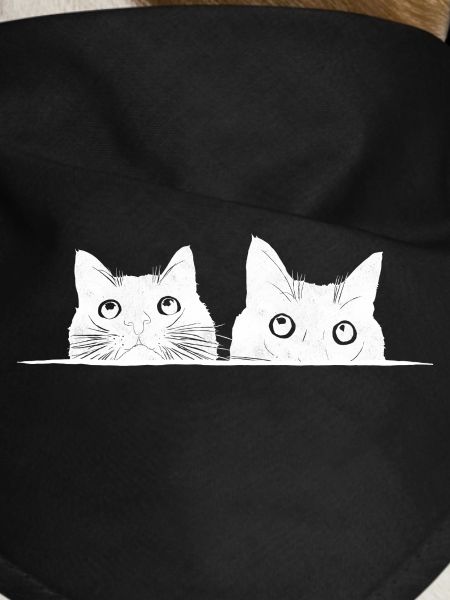 Two peeking cats
