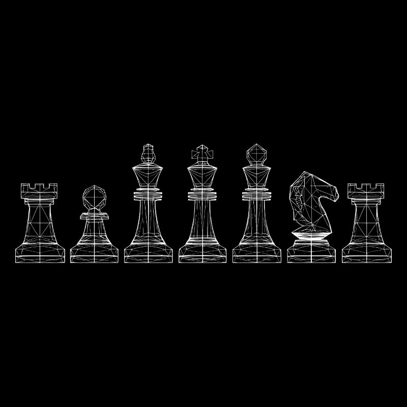 Minimalist Chess Pieces Design Board Game