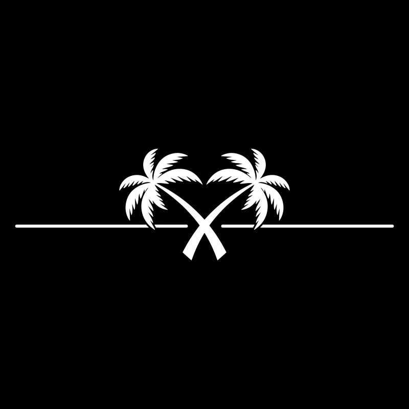 Île du symbole du palmier