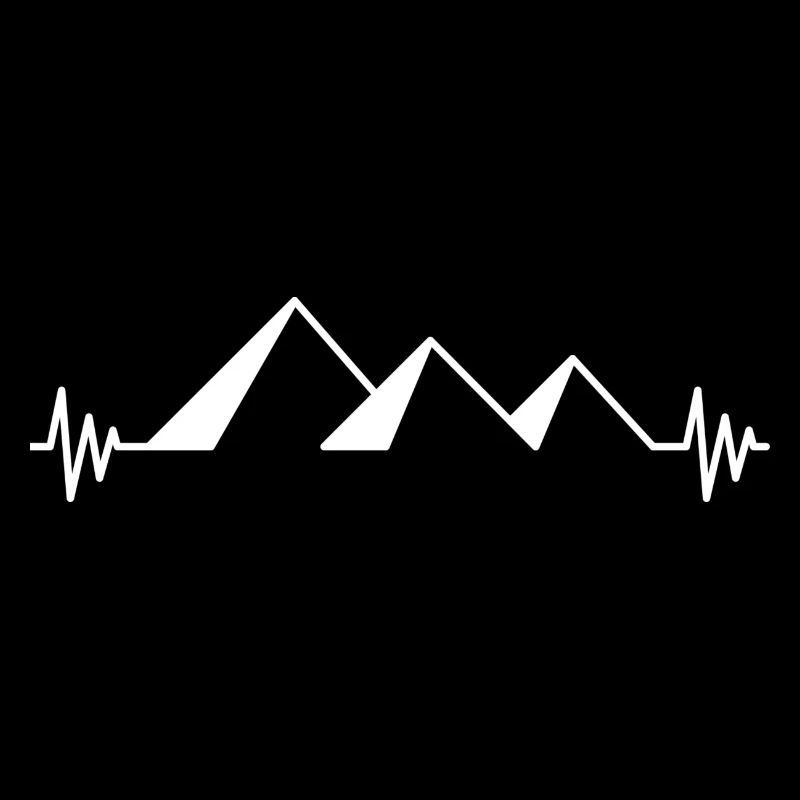 Heartbeat pyramids Egypt gift Egypt line