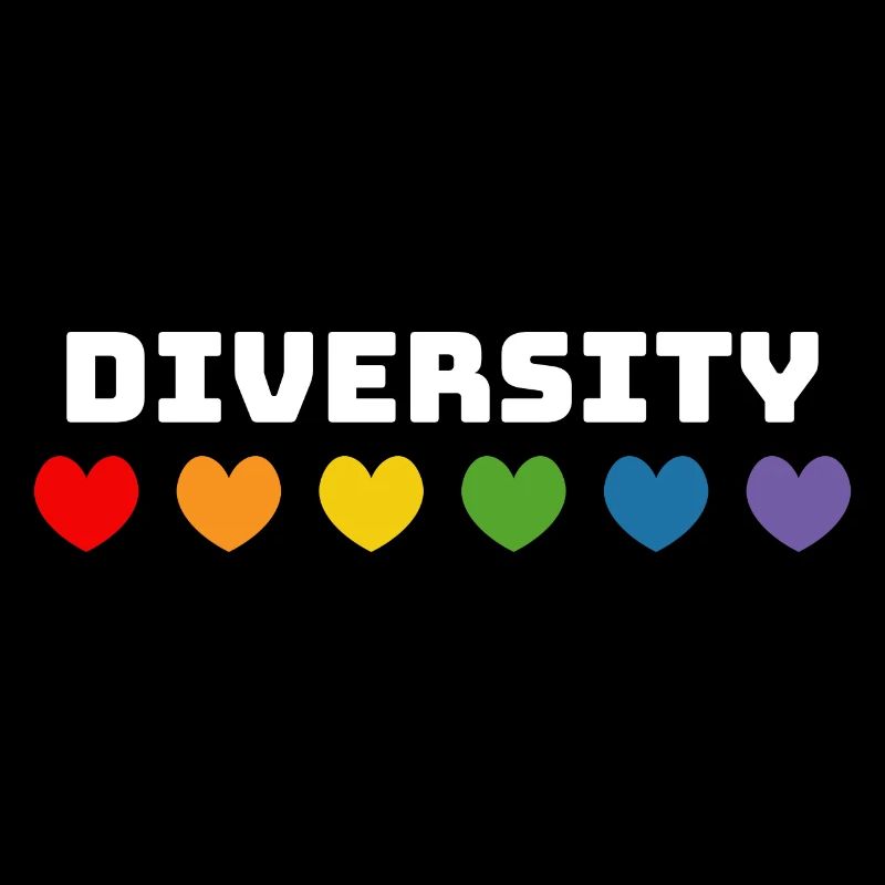 Rainbow Hearts LGBT lgbtqi queer Diversité