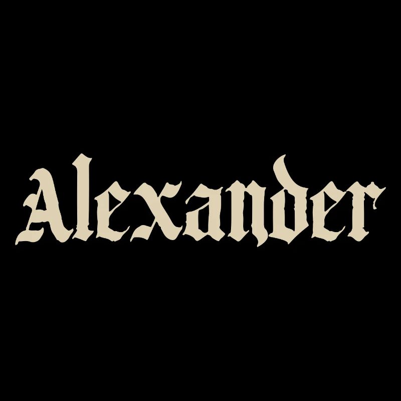 Alexander Gothic lettering