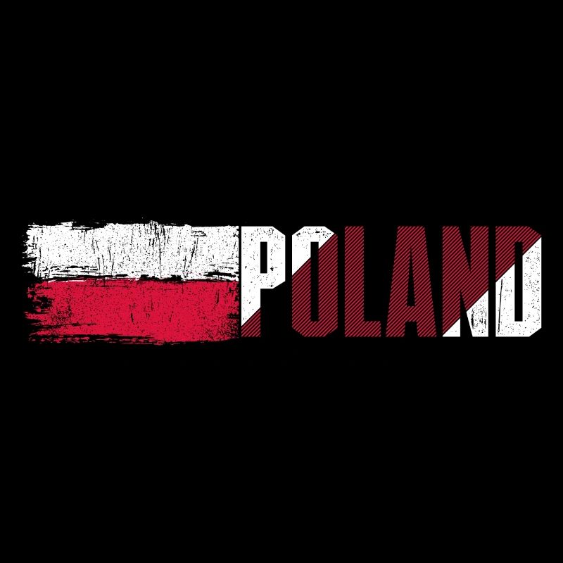 Drapeau de la Pologne Typographie audacieuse