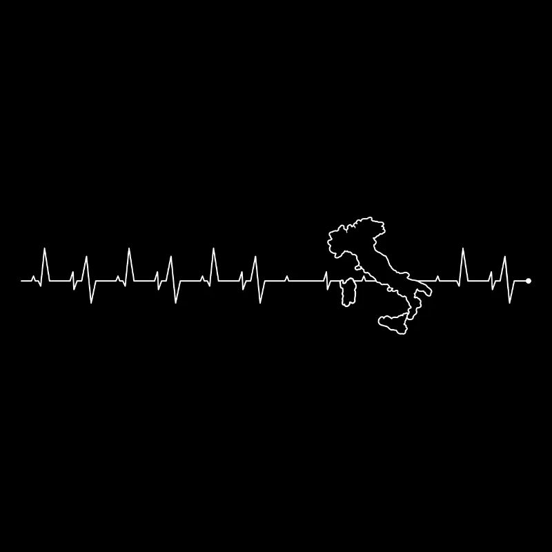 Italy Heartbeat Map Design