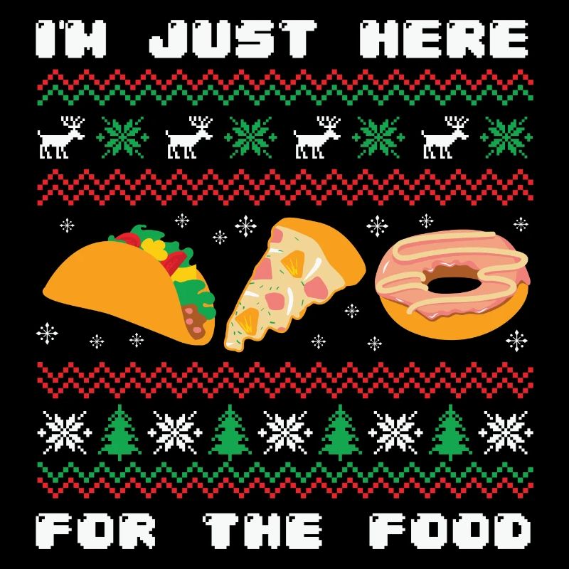 Pull de Noël moche ici pour la nourriture