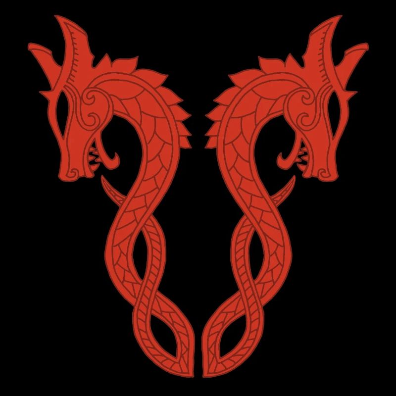 Red two-headed dragon