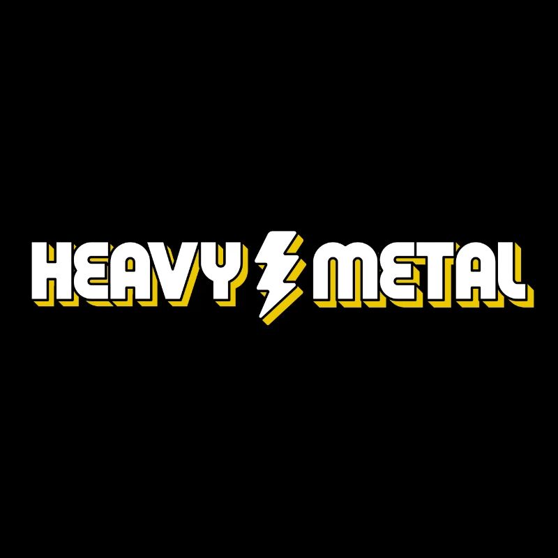 Heavy Metal Lightning Bolt Text Logo