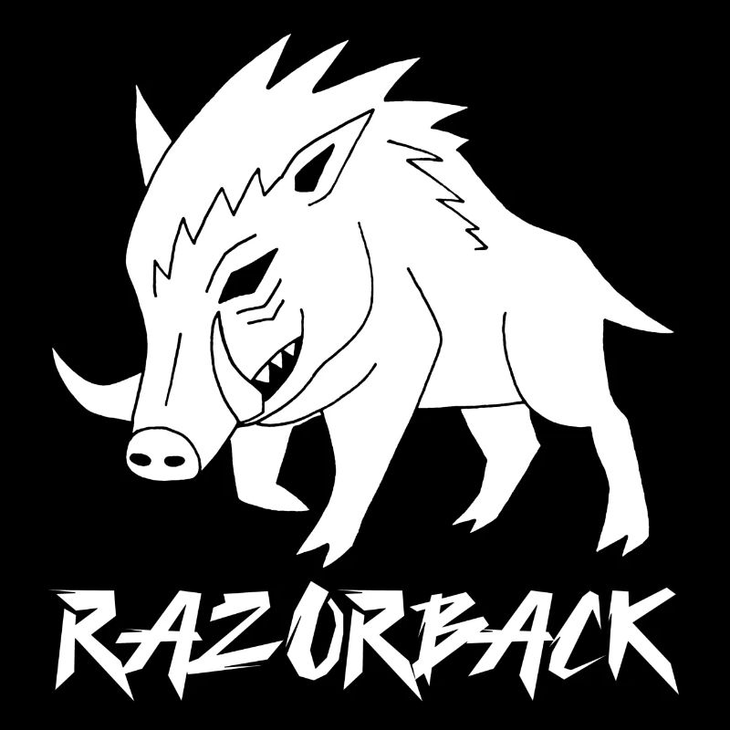 Razorback white boar