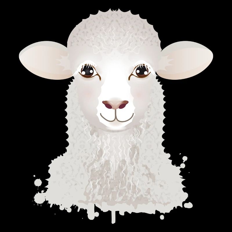A cute sheep as a graffiti portrait