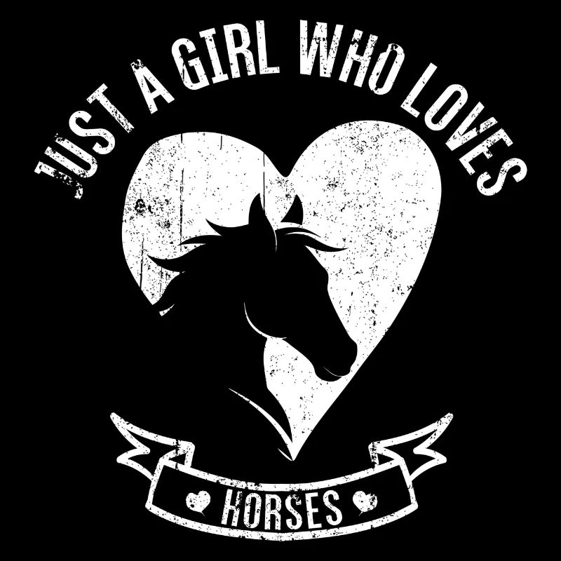 Nur ein Mädchen, das Pferde liebt