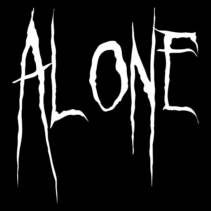 Alone Jagged Typography