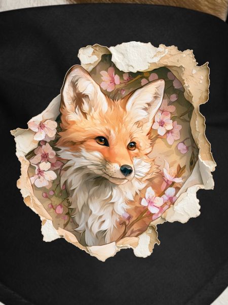 Fox with cherry blossoms