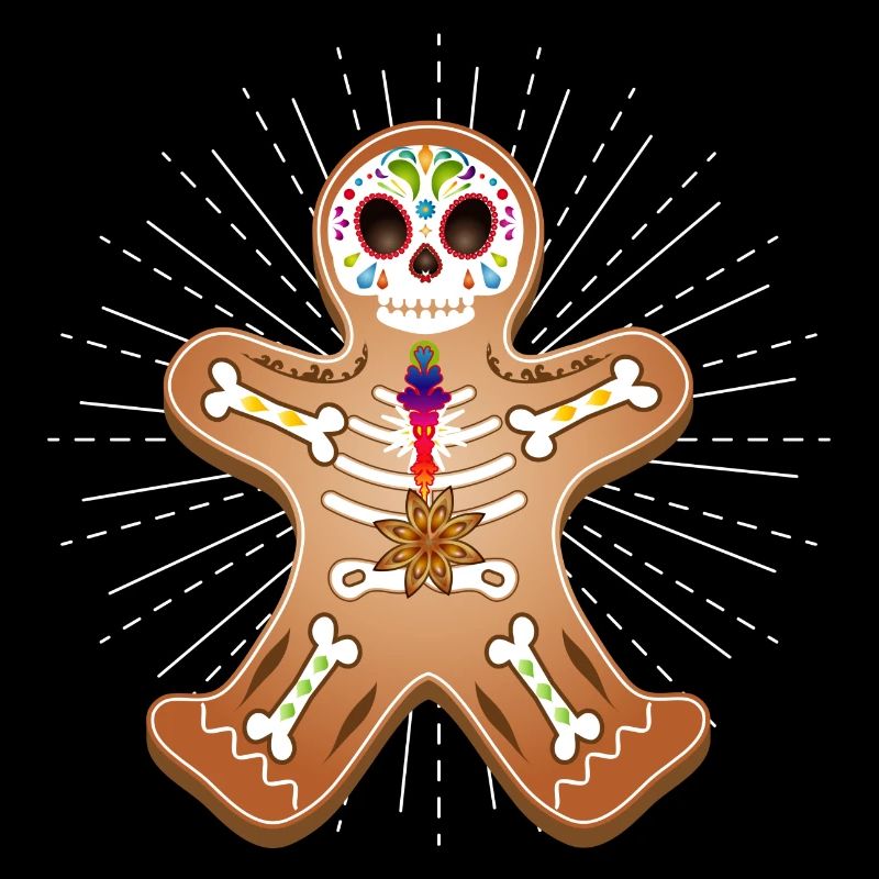 Gingerbread Man Sugar Skull Decor pour Noël