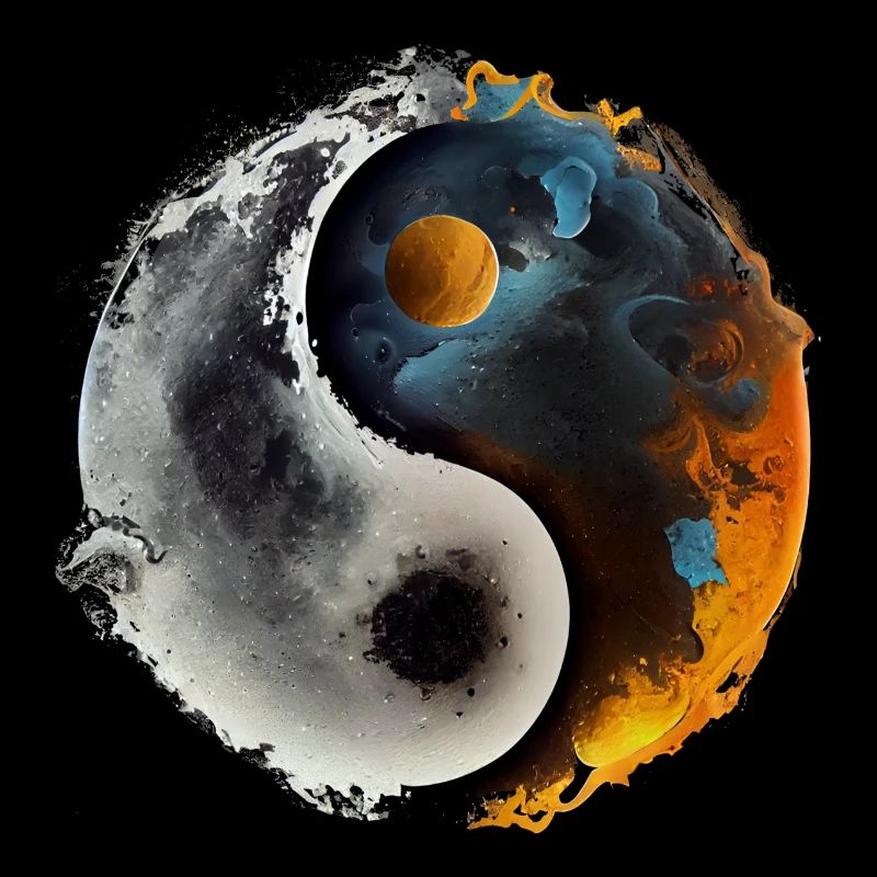 Nature-inspired Yin and Yang - Fire