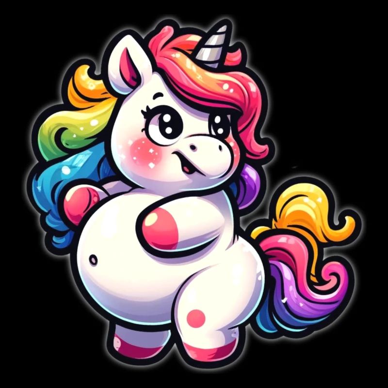 Süßes Regenbogen Einhorn