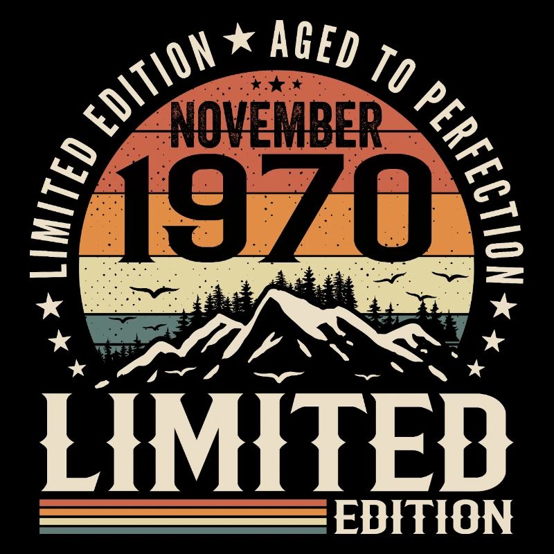 November 1970 Unique Retro Anniversary