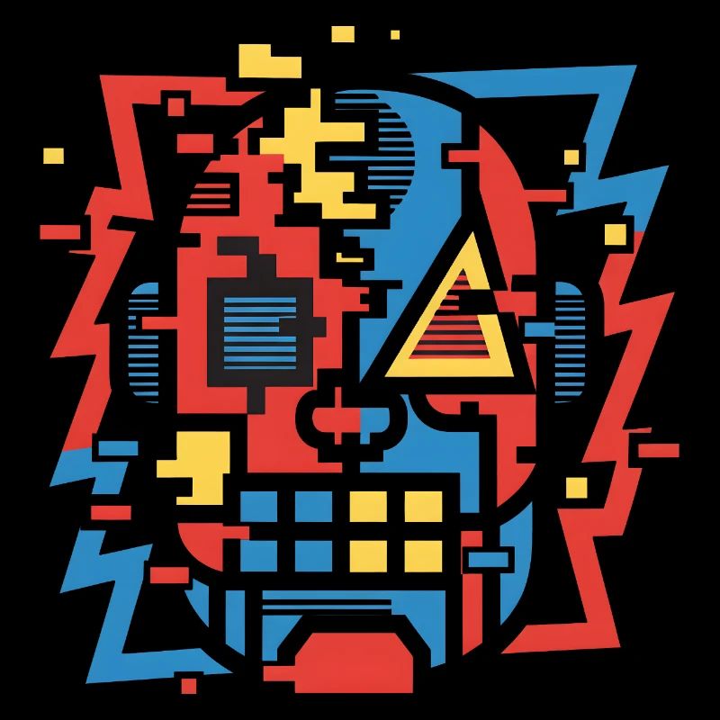 Abstract Glitch Face