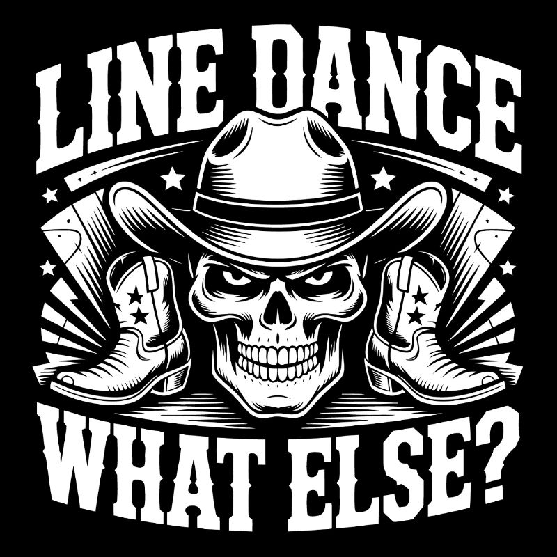 Line Dance Skull Cowboy