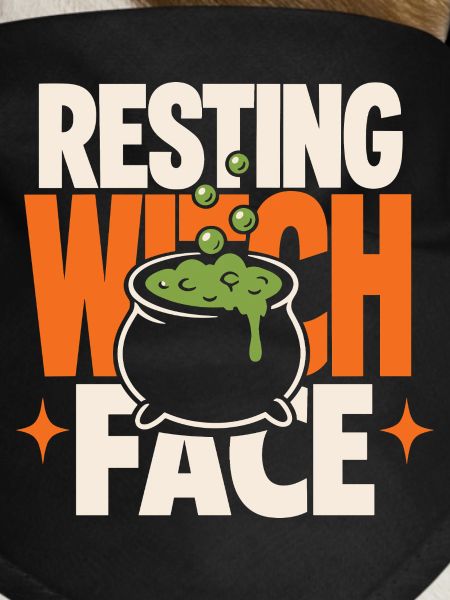 Resting Witch Face Cauldron
