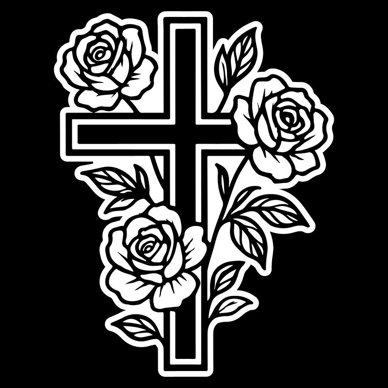 Fleurs à symbole de croix