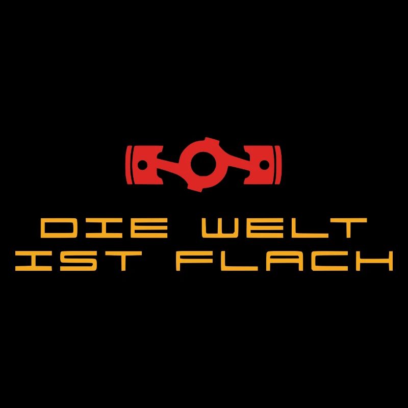 Die Welt ist Flach Boxermotor Geschenkidee