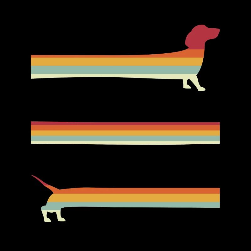 Extra Long Retro Dachshund