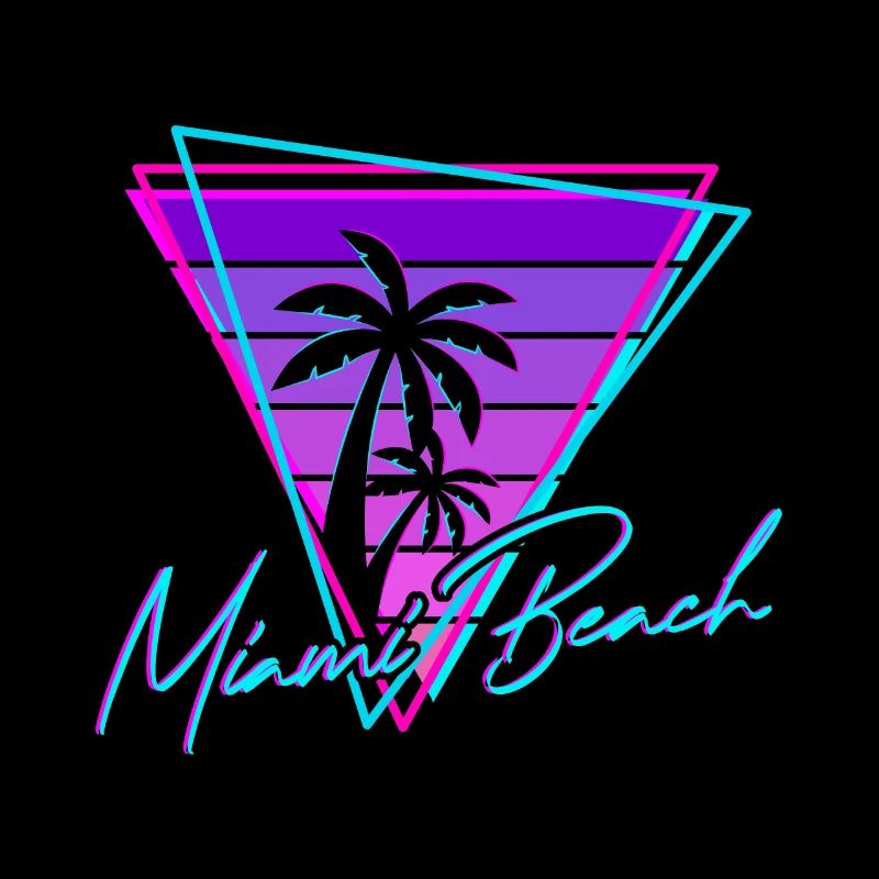 Retro Miami Beach Vintage 80s Beach Geschenk