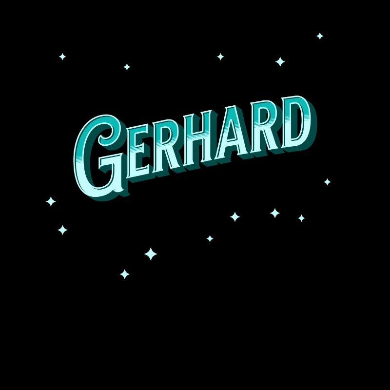 Gerhard's name personalized