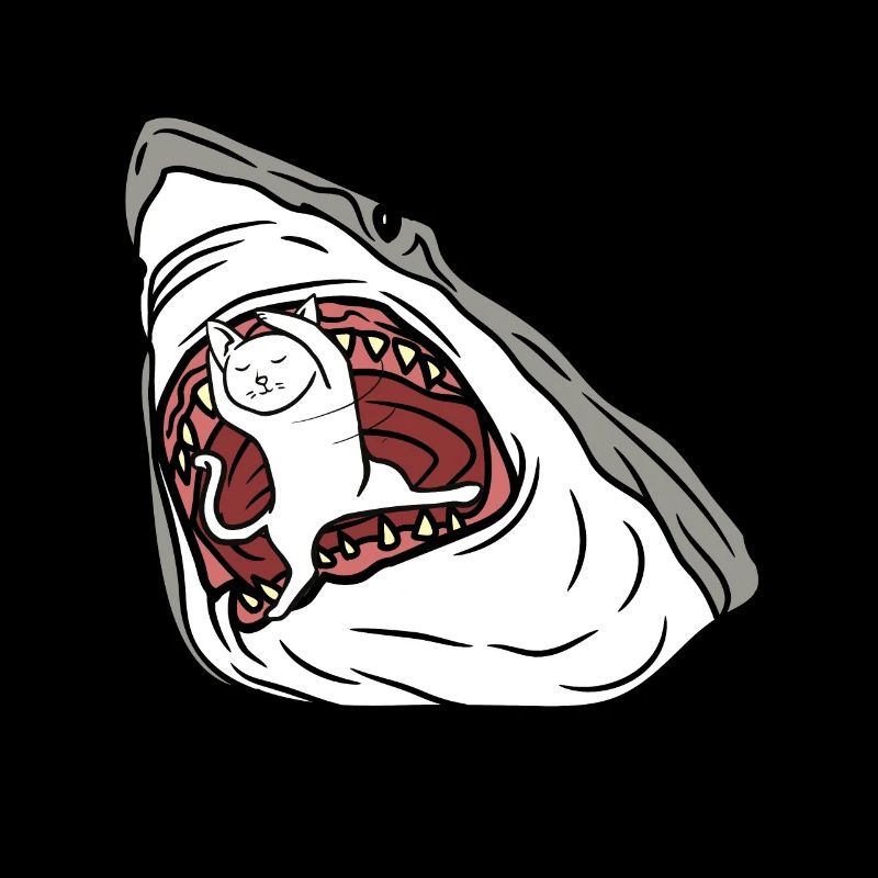 Shark Eating Cat