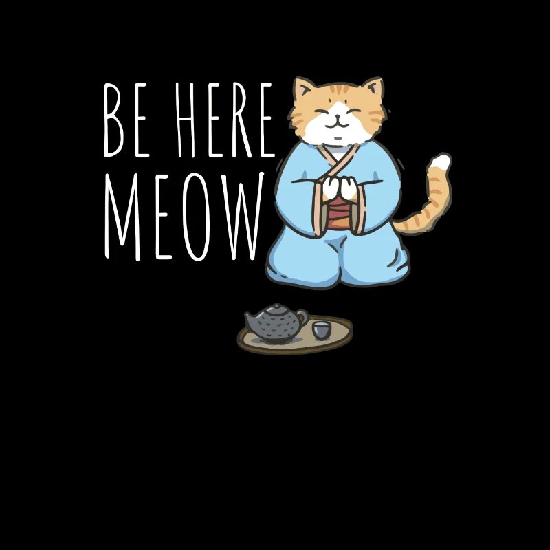 Chat de yoga - Be Here Meow