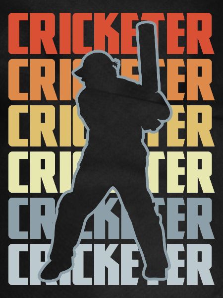 Retro Cricket Player