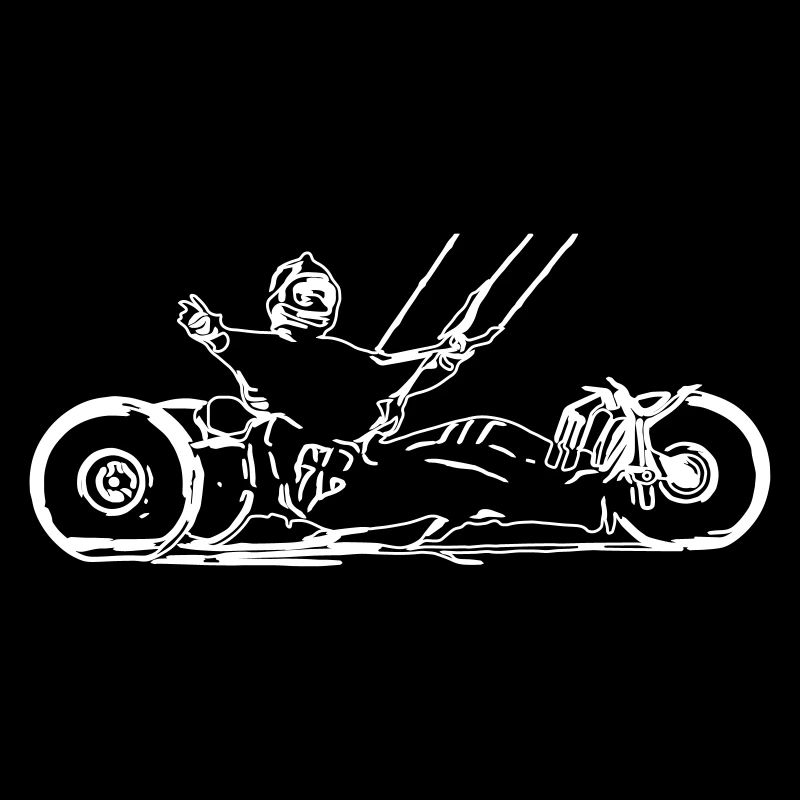 Kitebuggy from the side with white outer contour