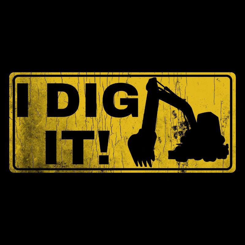 Retro Excavator Slogan Excavator Driver Construction Site