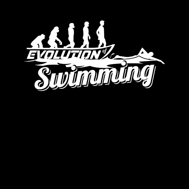 Evolution des Schwimmers der Schwimmerin