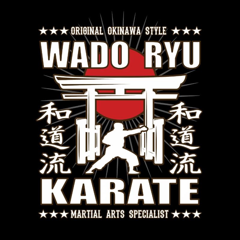 coole Wado Ryu Kampfsport Design mit Kanji
