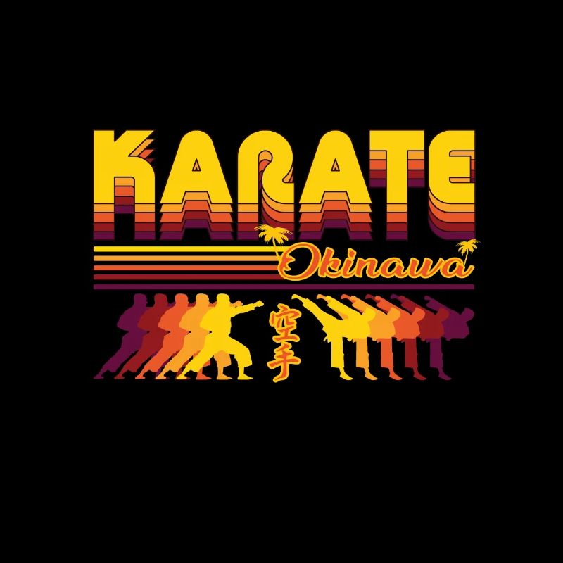 Design rétro de karaté cool