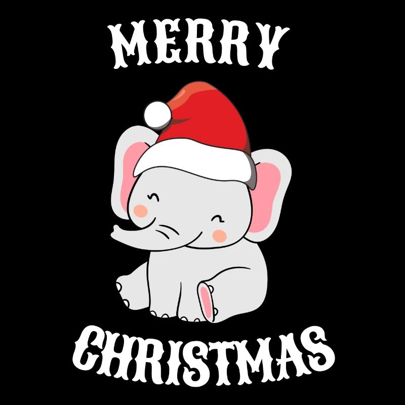 Éléphant de Noël Bébé Père Noël