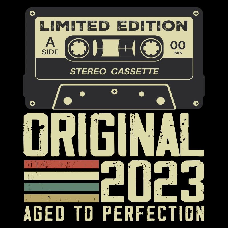 1. Jubiläumsgeschenk im Retro-Stil 2023