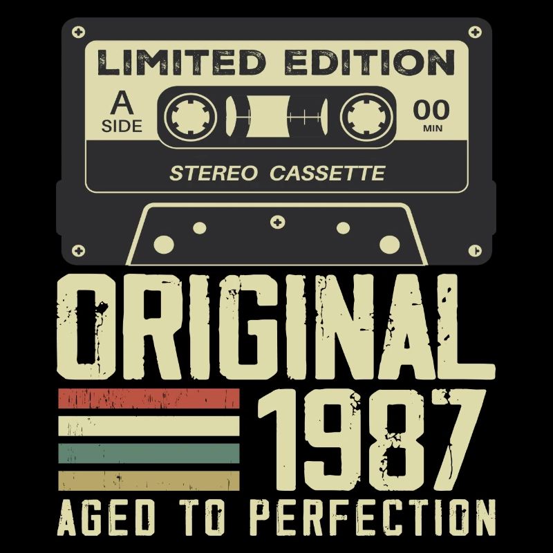 37th Retro Style Anniversary Gift 1987